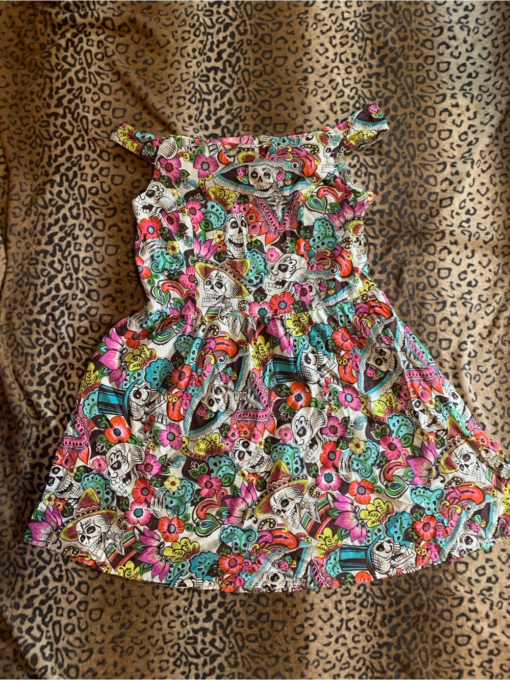 Women’s Day of the Dead Floral Midi Dress